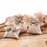 Sacchetto  Elegante Bomboniera Matrimonio Basic con Fiocco e Confetti per faidate confezionamento