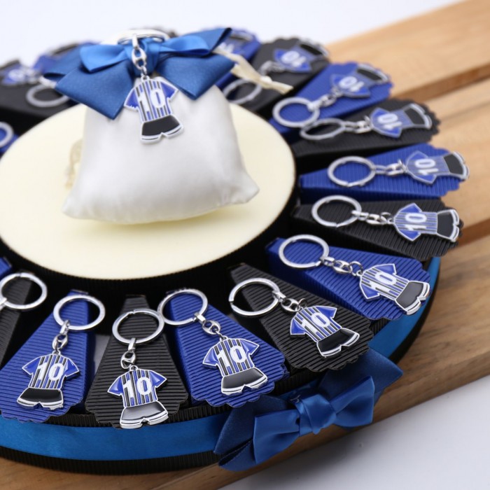 Portachiave Completino Calcio Inter Torta Bombiniere per compleanno