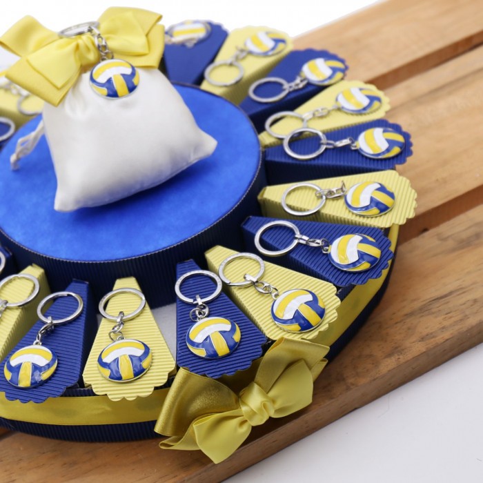 Torta Bomboniere Pallone da Pallavolo Portachiavi