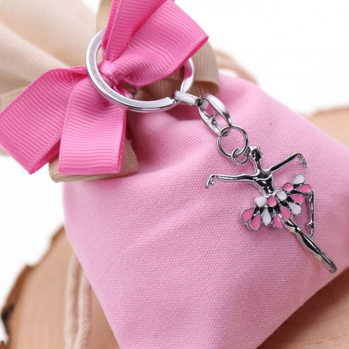 Bomboniere Confezionate Ballerina Goccia con Portachiave su Sacchetto