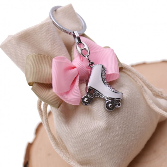 Bomboniere Confezionate Pattini a Rotelle con Portachiave su Sacchetto