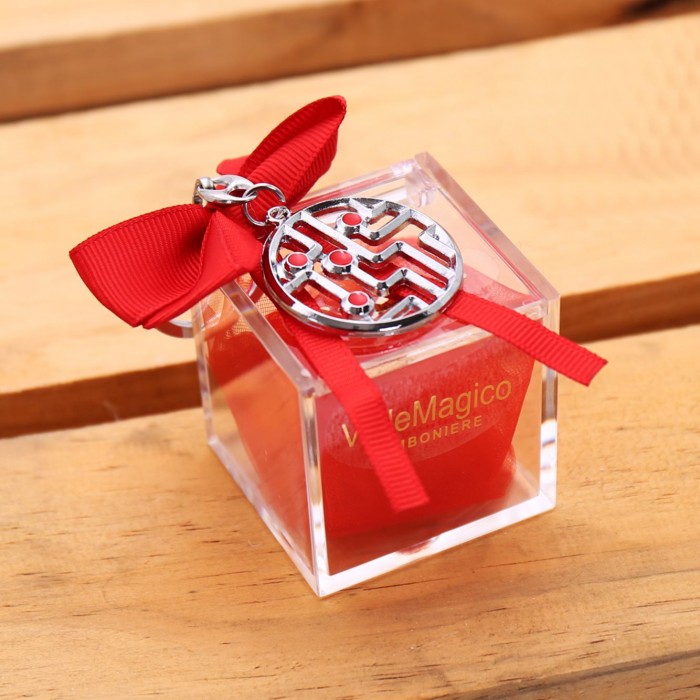 Bomboniera Portachiave Circuito Elettrico Laurea Ingegneria Elettronica su Plexiglass