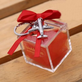 Bomboniera Portachiave Aereo 3D Laurea Trasporto Wanderlustsu Plexiglass