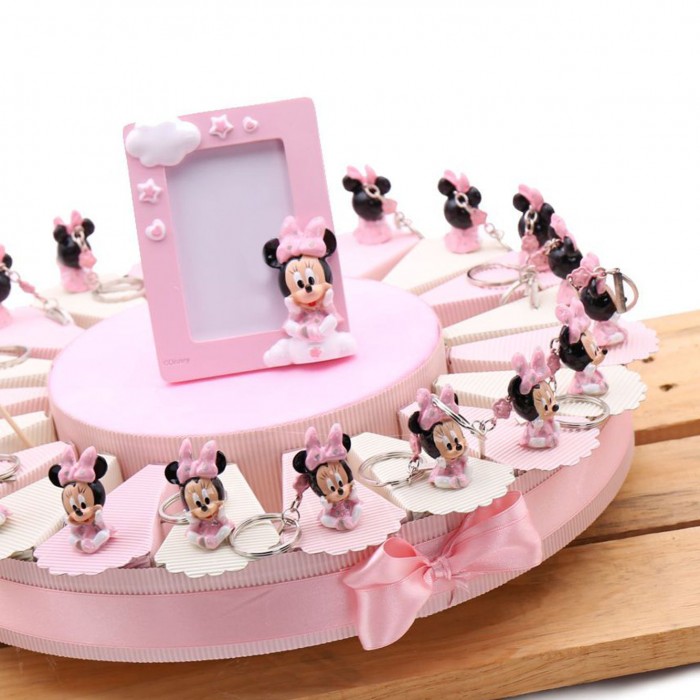 Bomboniere Disney Torta Portachiave Minnie Alzatina Mickey Mouse