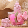 Statuina Carrozzina e Biberon Bimba su Plexiglass con Confetti