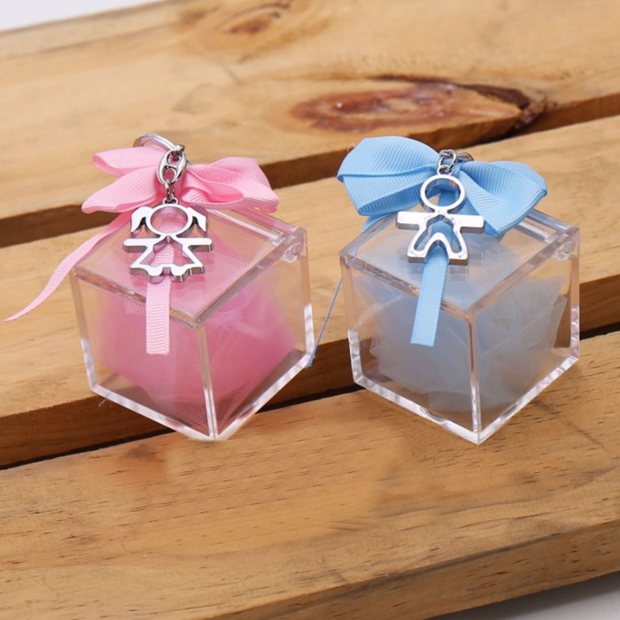 Bomboniera Nascita Bimbi Sagoma Bebe con Portachiave su Plexiglass Portaconfetti Bomboniera Nascita Bimbi Sagoma Bebe con Portachiave su Plexiglass Portaconfetti