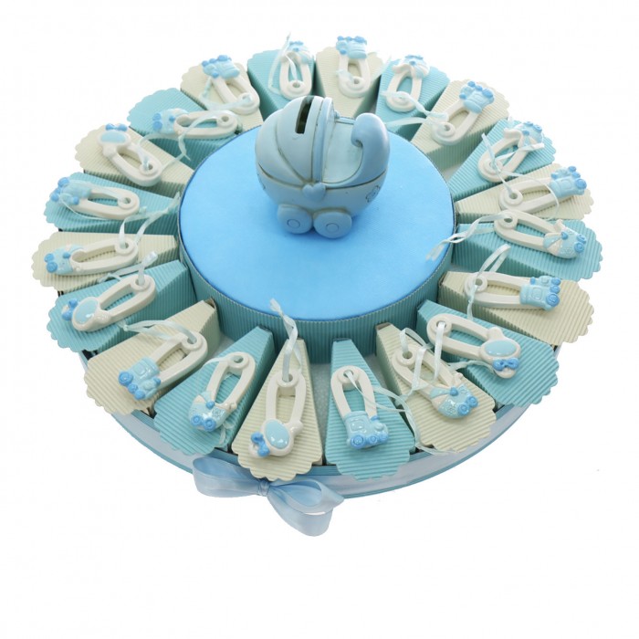 Torta Bomboniera Nascita Battesimo Spilla Confettata Offerte Confetti