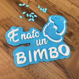 Polisterolo Personalizzato Nascita con Piedini Bimbo