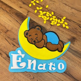 Polistirolo Personalizzato Nascita con Orsetto Bimba