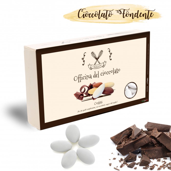 Confetti con mandorla tostata ricoperta di cioccolato fondente bianchi -  linea i classici 155 g Prodotti dei Monasteri