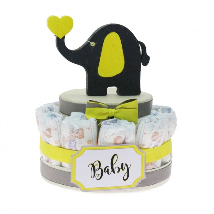 Torta Pannolini Elefante Nascita Idea Regalo Economica Torta da 15