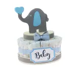 Torta Pannolini Elefante Nascita Idea Regalo Economica da 15 pezzi