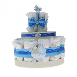 Torta Pannolini Neonato Idea Regalo Economica da 15 pezzi