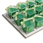 Vassoio da 12 Plexiglass Verde con Confetti