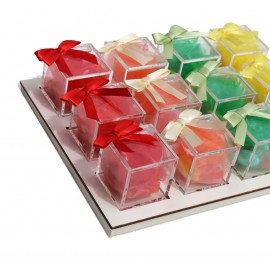 Vassoio da 12 Plexiglass Mix Color con Confetti