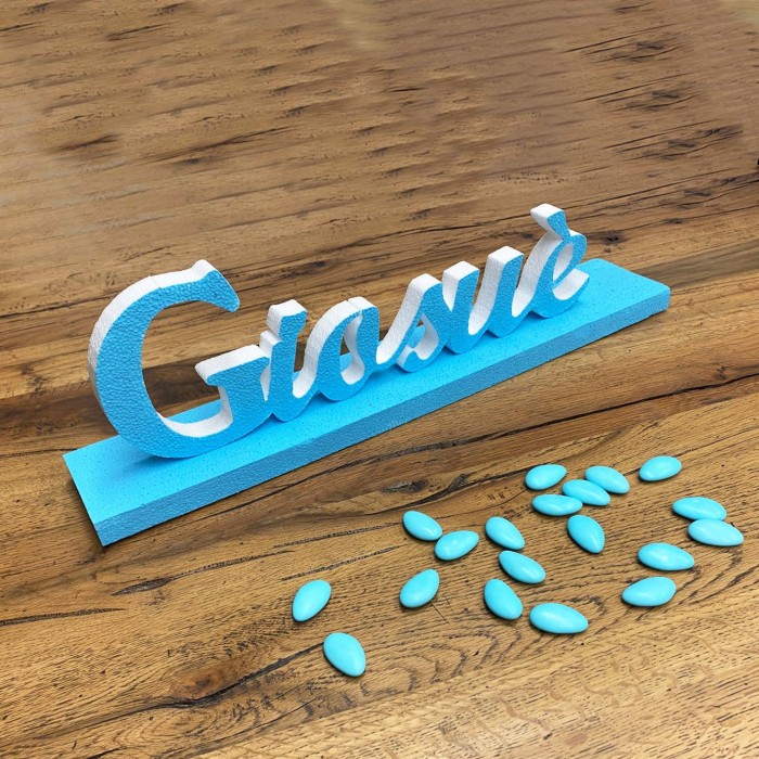 Nome in 3D in polistirolo personalizzato