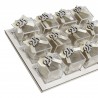 Vassoio Plexiglass Panna con Applicazione Legno Numero 25 Confetti