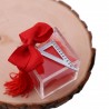 Bomboniere Laurea Plexiglass Rosso con Squadretta Offerte Confettata nappina