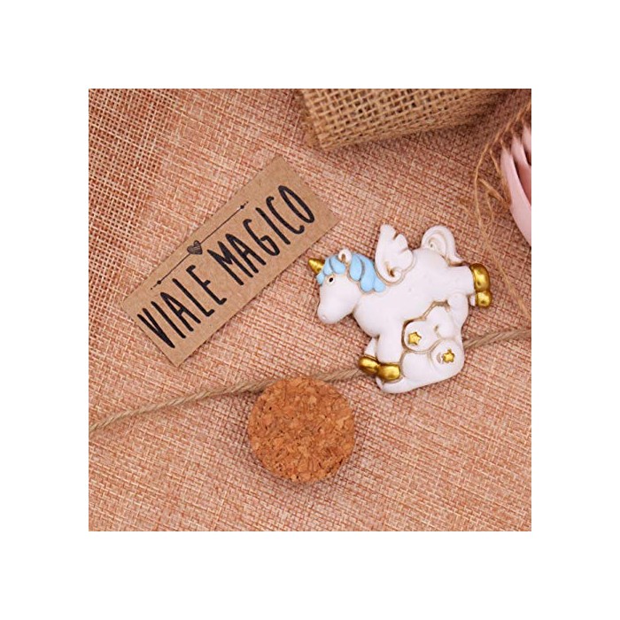 Bomboniere Battesimo Faidate Unicorno Fantasy Bimbo Magnete Kit 12 PZ