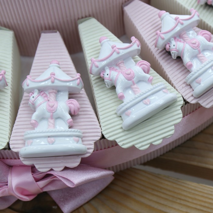 Carillon Rosa Bimba Torta Bomboniere  Magnete