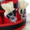 Torta Sacchetti Tocco e Pergamena Albero della Vita Portachiavi Bomboniere Laurea con fiocco inclusi di Confetti