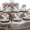 Angelo con Rosario Bimba statuina su legno per Torta Bomboniere Comunione Maxi