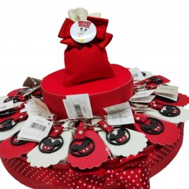 Torta Bomboniere Disney Portachiavi Sagoma Topolino Rosso Nero
