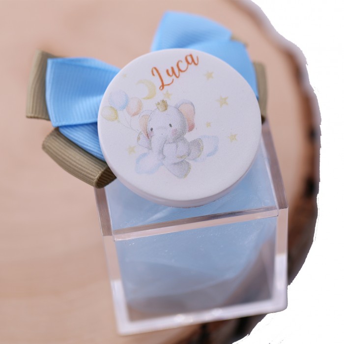 Bomboniere Elefantino con Palloncini Nascita Personalizzati
