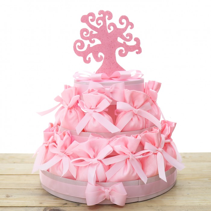 Torta Bomboniere 25 Sacchetti Economici ed Eleganti con CakeTopper coordinato Torta Bomboniere 25 Sacchetti Economici ed Eleganti con CakeTopper coordinato