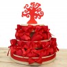 Torta 25 Sacchetti Bomboniere Rosso con Albero della Vita