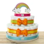 Magico Arcobaleno Torta Pannolini Colorata IDEA REGALO NASCITA