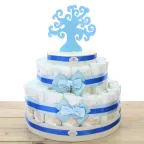 Albero Della Vita Torta Pannolini Elegante CELESTE AZZURRO