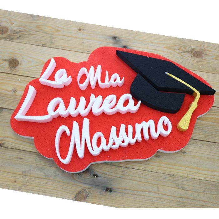 La mia Laurea con Nome in Polistirolo Personalizzati