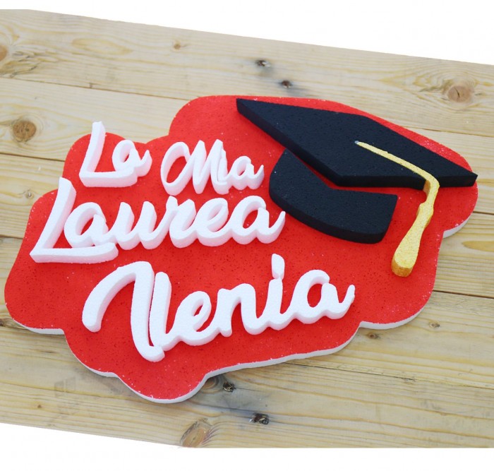 La mia Laurea con Nome in Polistirolo Personalizzati