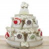 Medaglioni Portafortuna Torta 25 Sacchetti Bomboniere Confezionate