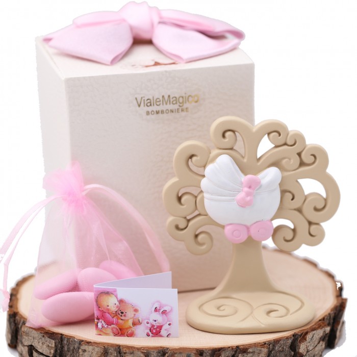 Albero della Vita Bambina Bomboniera maxi Nascita e Battesimo