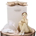 Statuina Maxi Ballerina Princess Ivory Bomboniere Confezionate