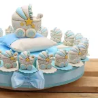 Torte Bomboniere Statuina Carrozzina NinnaNanna Bimbo