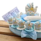 Torte Bomboniere Statuina Carrozzina NinnaNanna Bimbo
