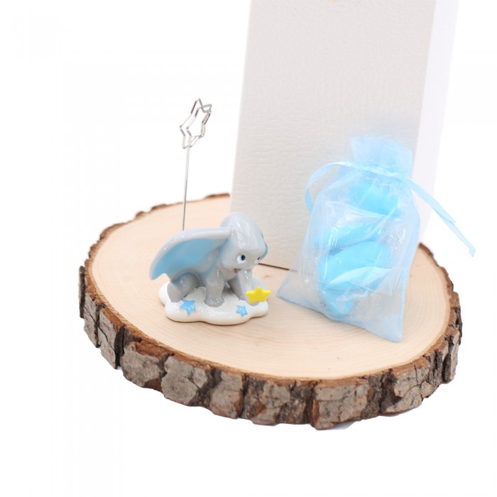 Bomboniera Disney Dumbo Nascita Bimbo MemoClip in Scatola da Cerimonia