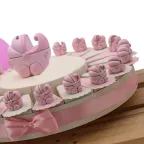 Bomboniere Torta Carrozzina Bimba Statuina
