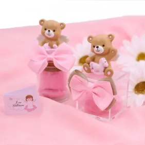 Battesimo Bomboniere Bimba Orsetti su scatolina Confettata