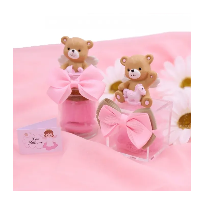 Battesimo Bomboniere Bimba Orsetti su scatolina Confettata
