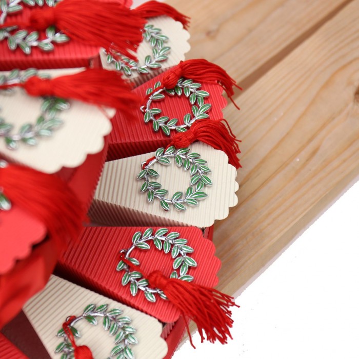 Bomboniere Laurea Nappina Corona D’Alloro Retrò Verde