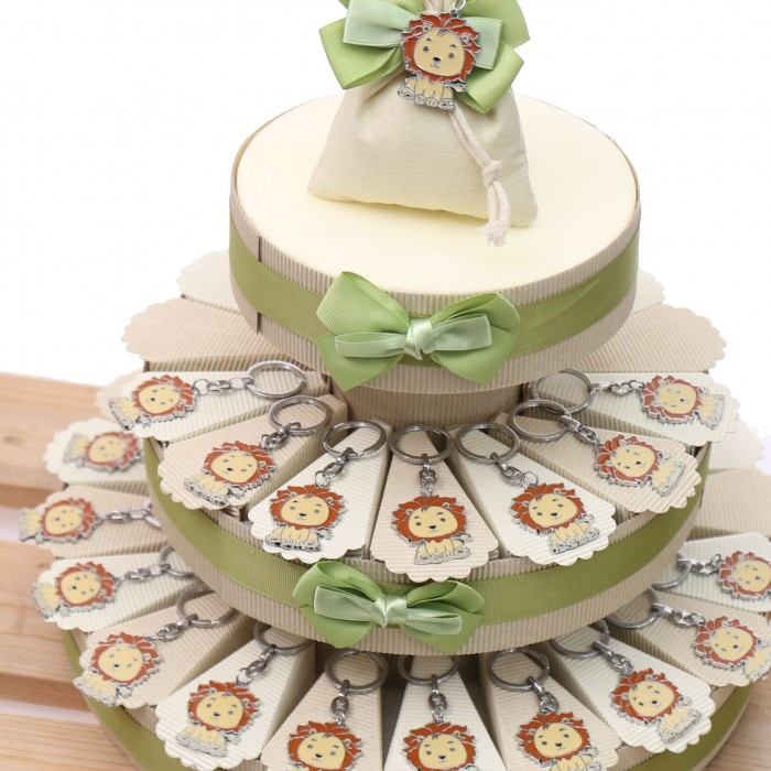 Torta Bomboniere Nascita Portachiavi Leoncino Baby