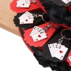 Bomboniere Compleanno su Torta Portachiavi Carte Poker D’Assi