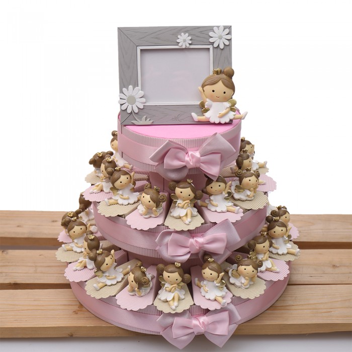 Statuine Ballerine Con Ali Bomboniera Su Torta