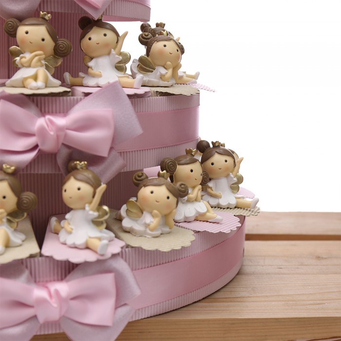 Statuine Ballerine Con Ali Bomboniera Su Torta