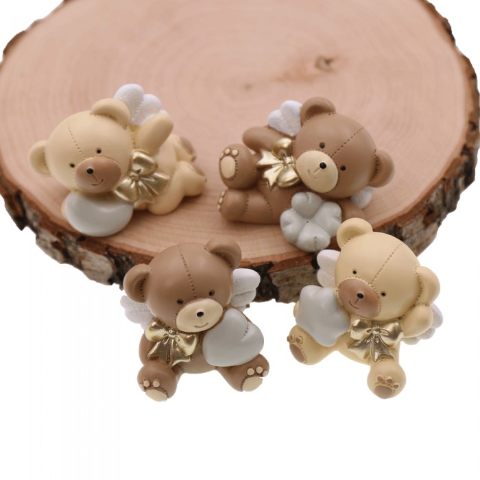 Bomboniera Torta Orsetti Cuore Bimba Statuina MilleCuori