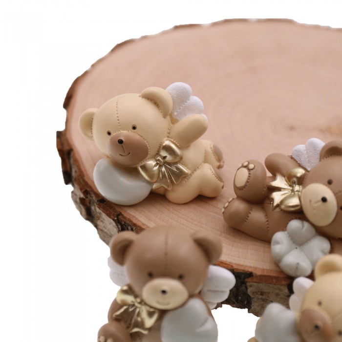 Bomboniera Torta Orsetti Cuore Bimba Statuina MilleCuori